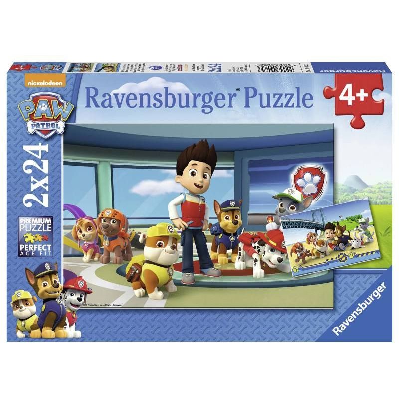 ravensburger puzzle 2x24 pz 09085 09085 paw patrol 4005556090853